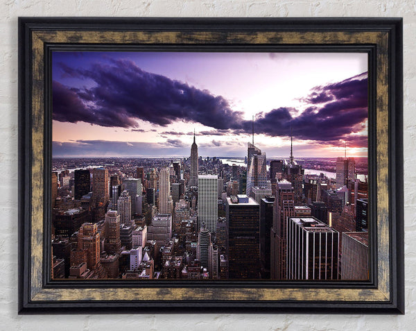 Aerial View Of New York City At Dusk