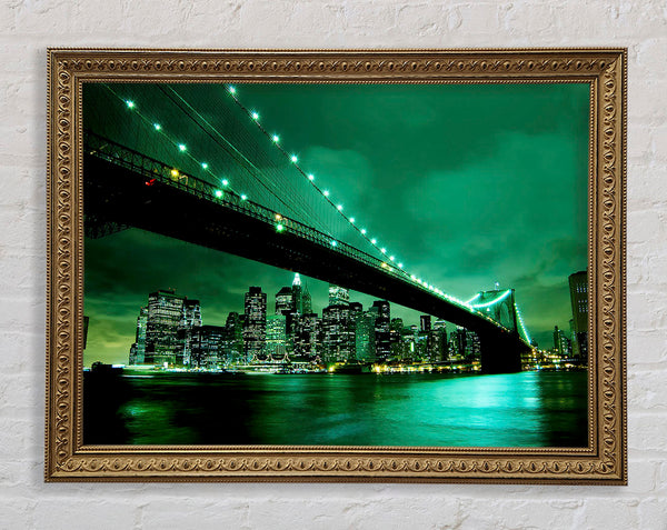 Brooklyn Bridge New York Green Cast