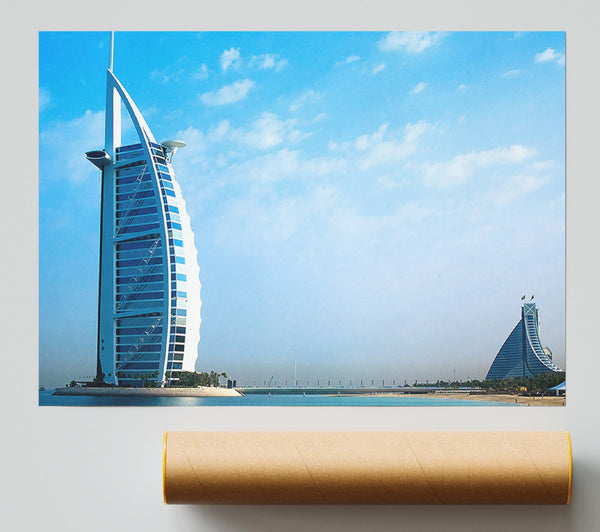 Burj Al Arab Dubai In The Morning Sky