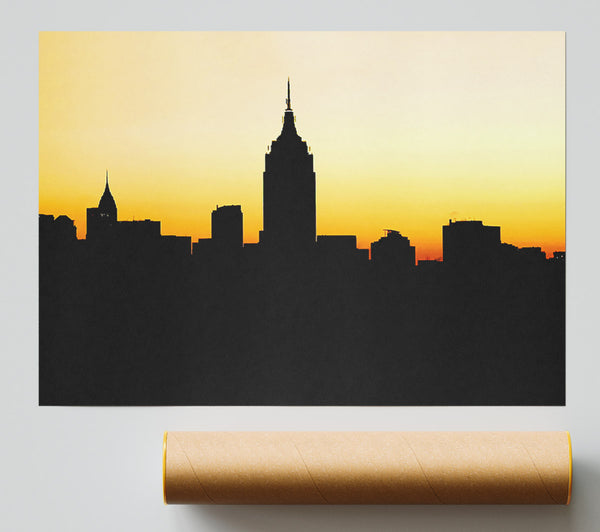 Empire State Building In Golden Sunlight