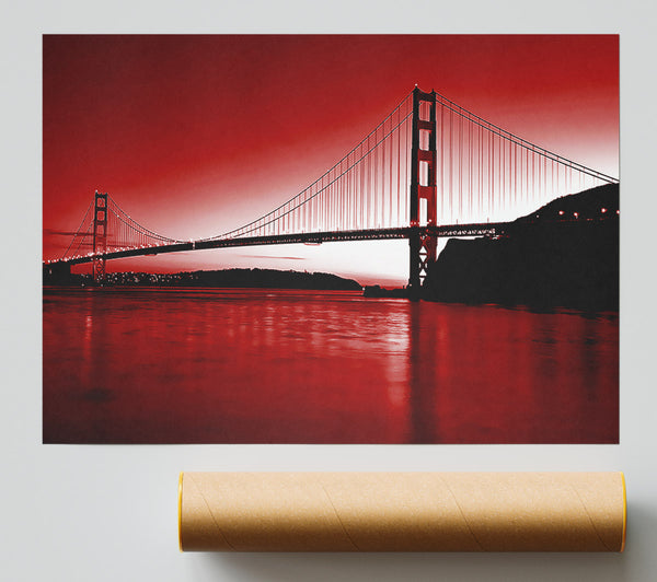 Golden Gate Bridge Red