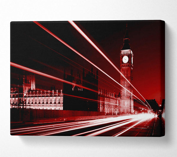 London Big Ben City Lights Red