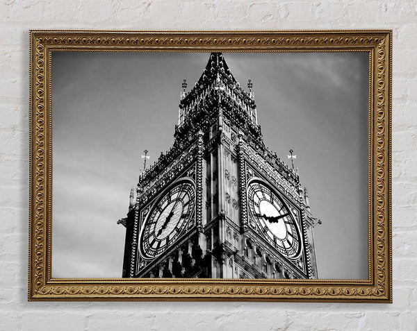 London Big Ben Close-Up B n W