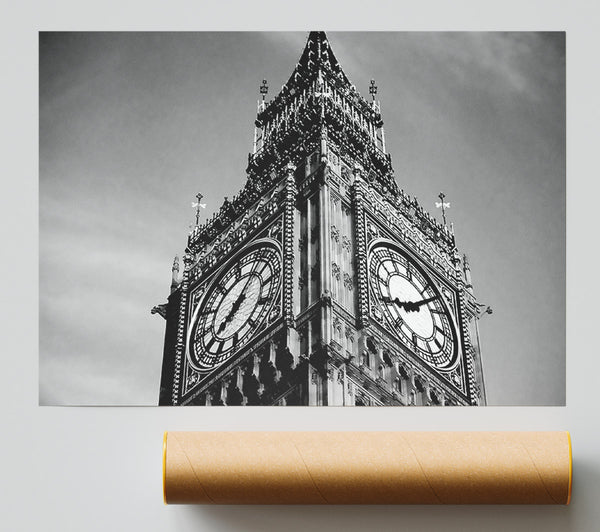 London Big Ben Close-Up B N W