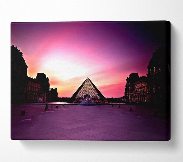 Louvre Museum At Sunset