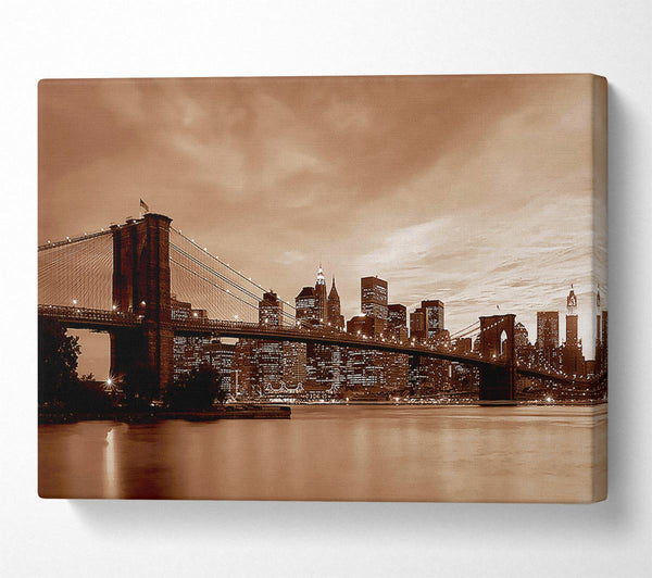 New York City Brooklyn Bridge Brown Cast