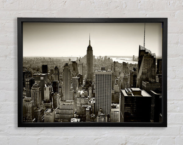 New York City Roof Tops Sepia