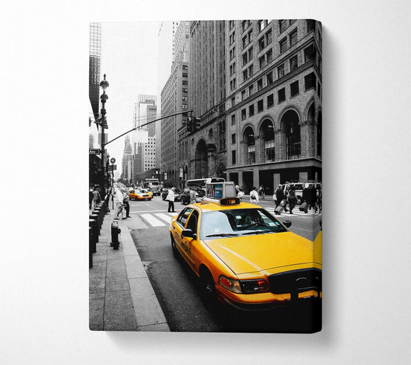 New York City Yellow Taxi Cab On B n W