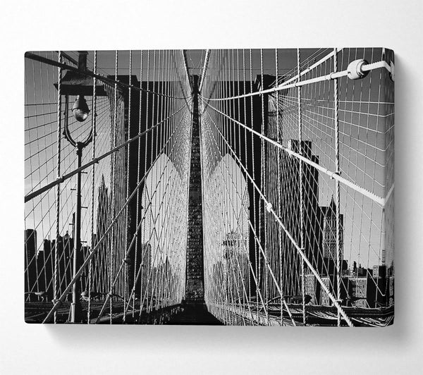 NYC Brooklyn Bridge Architect B n W