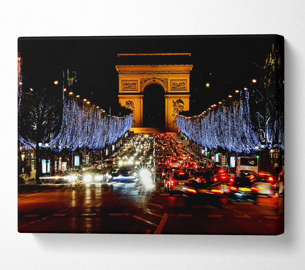 Paris Arc De Triomphe Night Lights