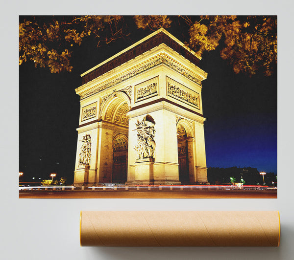 Paris Arc De Triomphe Night Glow