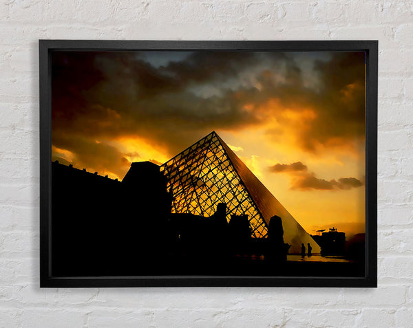 Paris Louvre Pyramid At First Light