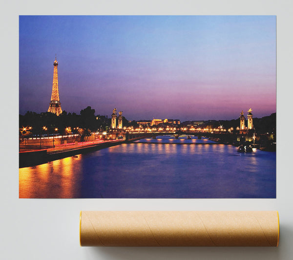 Paris Seine River At Night