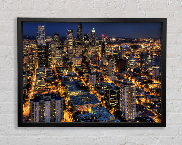 Seattle At Night From The Space Needle