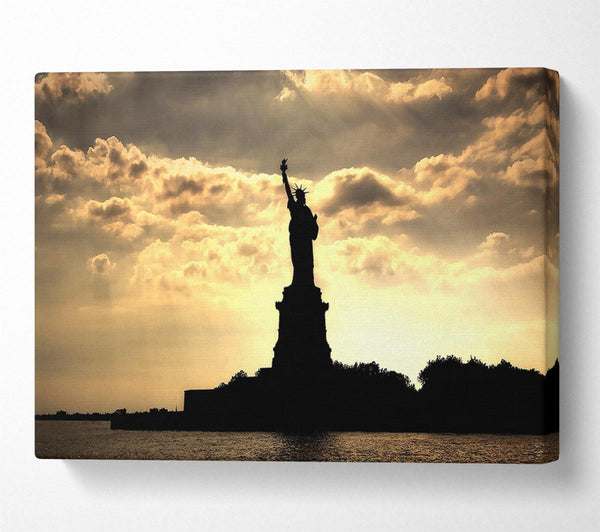 Statue Of Liberty United States Morning Rays