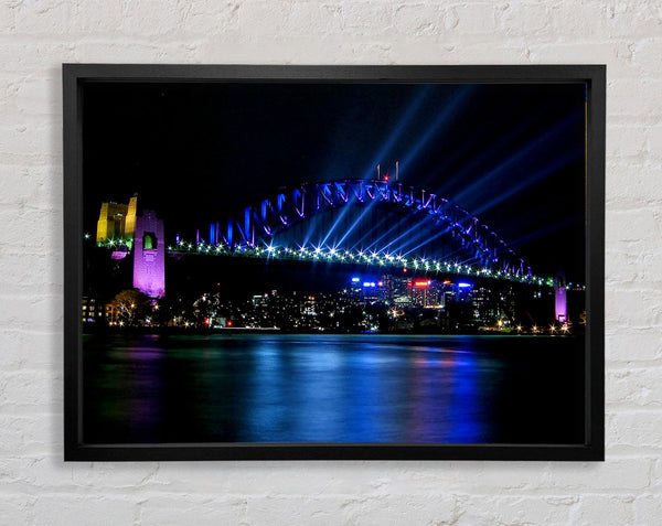 Sydney Harbour Bridge Blue Light