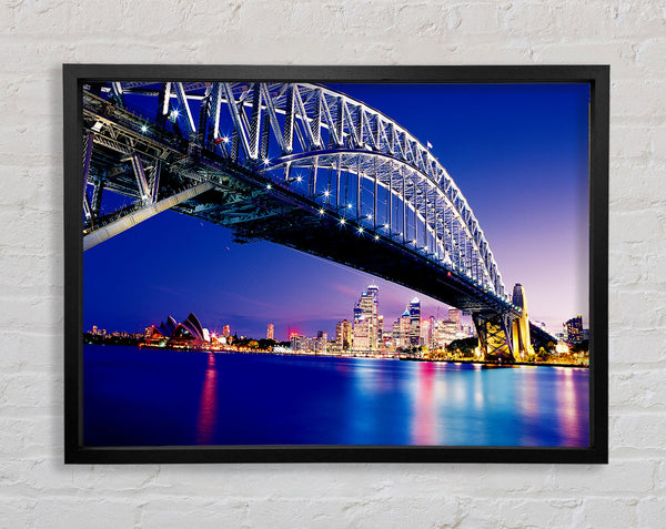 Sydney Harbour Bridge Blue Night