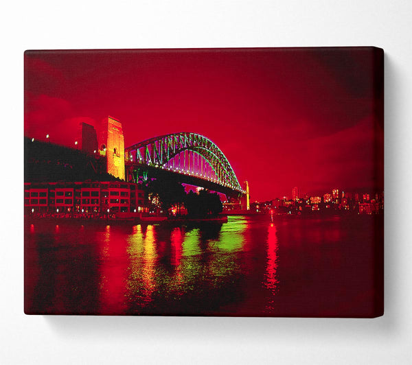 Sydney Harbour Bridge Red Glow