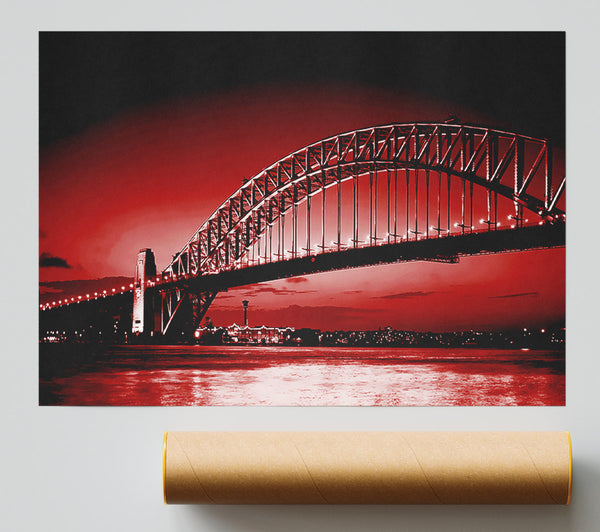 Sydney Harbour Bridge Red