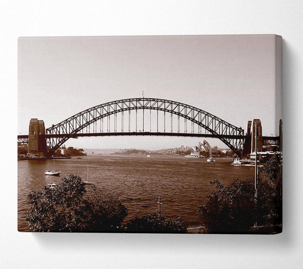 Sydney Harbour Bridge Retro Sepia