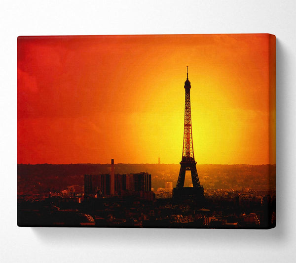 Eiffel Tower Sun Glow