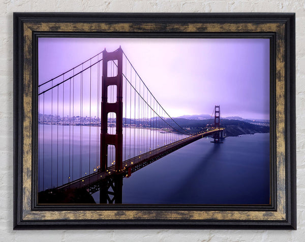 Violet Hour And Fog Surround The Golden Gate