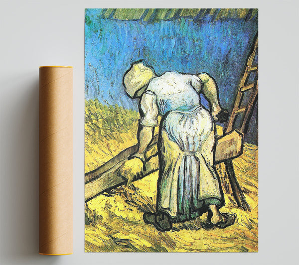 Van Gogh A Farmer Cutting Hay