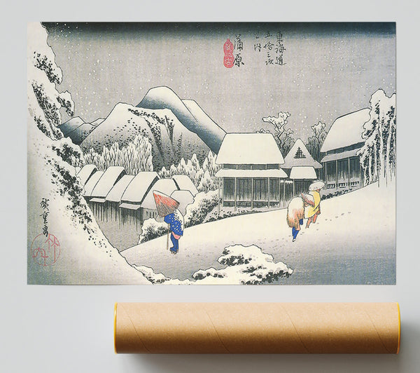 Hiroshige A Village In The Snow