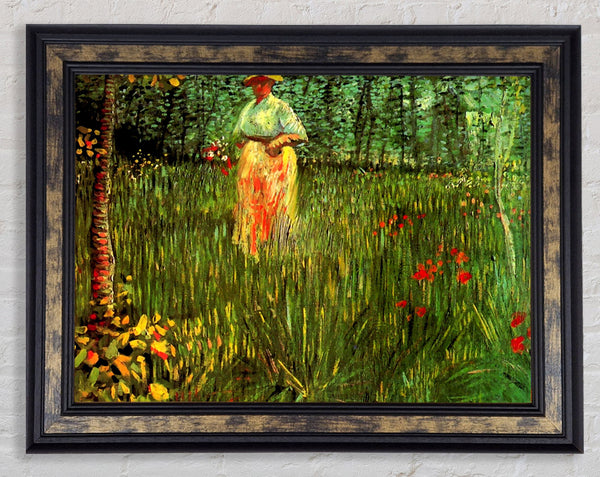 Van Gogh A Woman Walking In A Garden