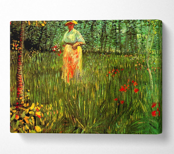 Van Gogh A Woman Walking In A Garden