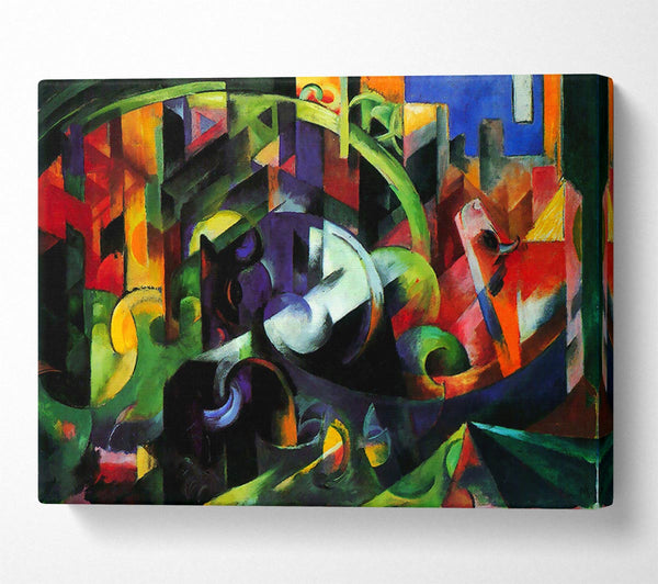 Franz Marc Abstract With Cattle