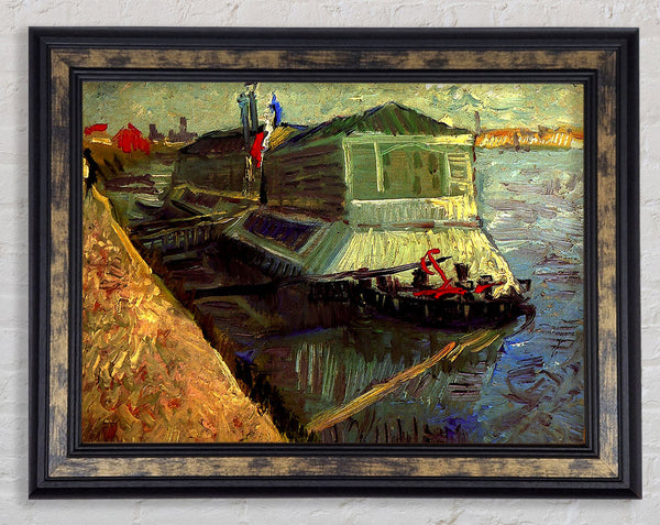 Van Gogh Bathing Float On The Seine At Asniere