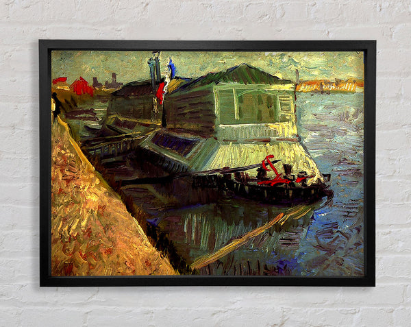 Van Gogh Bathing Float On The Seine At Asniere