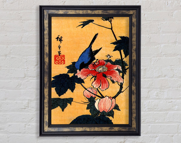 Hiroshige Bird On A Hibiscus Flower