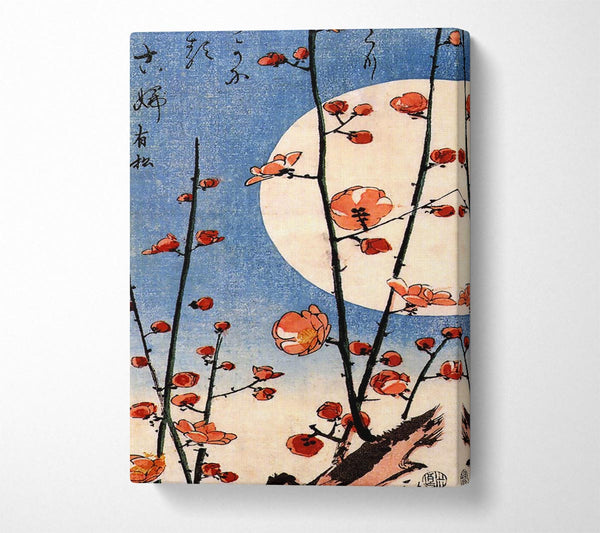 Hiroshige Blooming Plum Tree With Full Moon