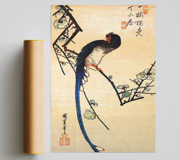 Hiroshige Blue Bird On A Plumtree