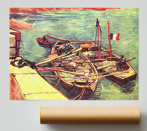 Van Gogh Boats With Sand