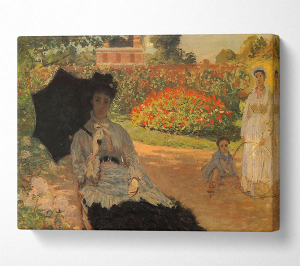 Monet Camille In The Garden With Jean And His Nanny