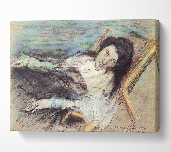 Charlotte Berend On A Stool By Lovis Corinth