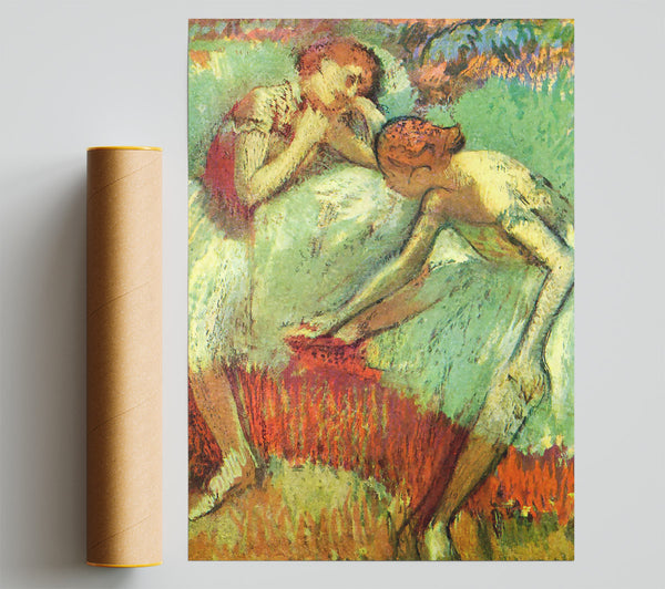 Degas Dancers In Green