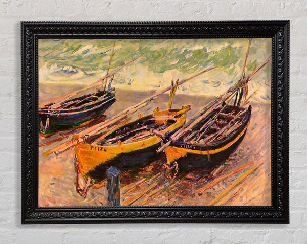 Monet Dock Of Etretat (Three Fishing Boats)