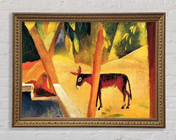 August Macke Donkeys In The Palms