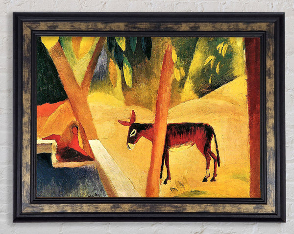 August Macke Donkeys In The Palms