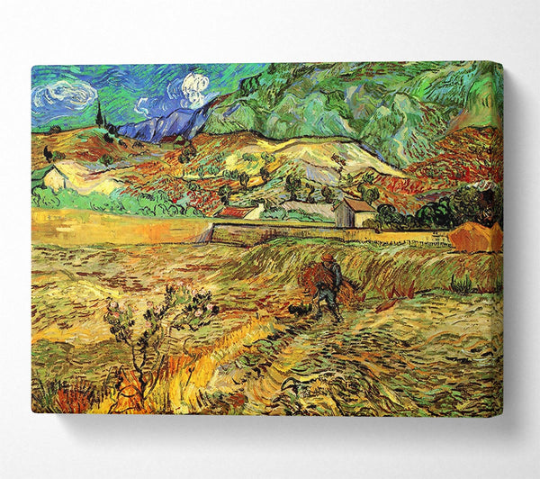 Van Gogh Enclosed Wheat Field With Peasant