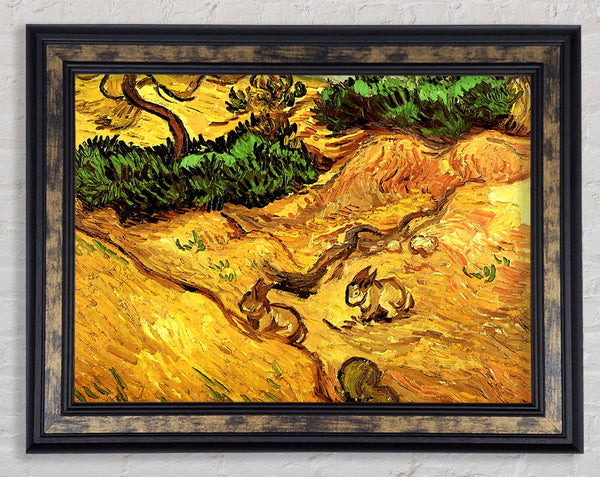 Van Gogh Field With Two Rabbits