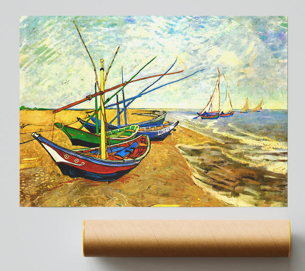 Van Gogh Fishing Boats On The Beach At Saintes-Maries