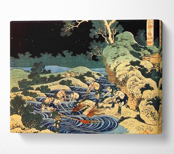 Hokusai Fishing With Torches