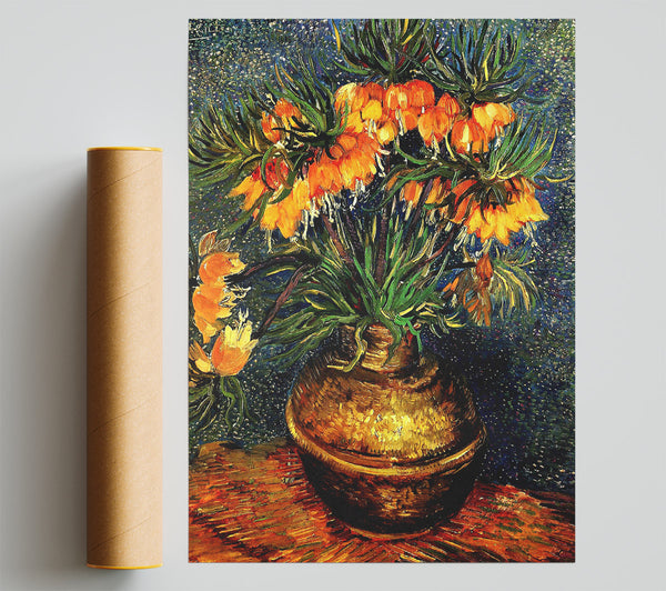 Van Gogh Fritillaries In A Copper Vase