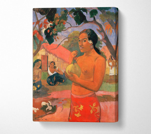 Gauguin Woman Holding A Fruit