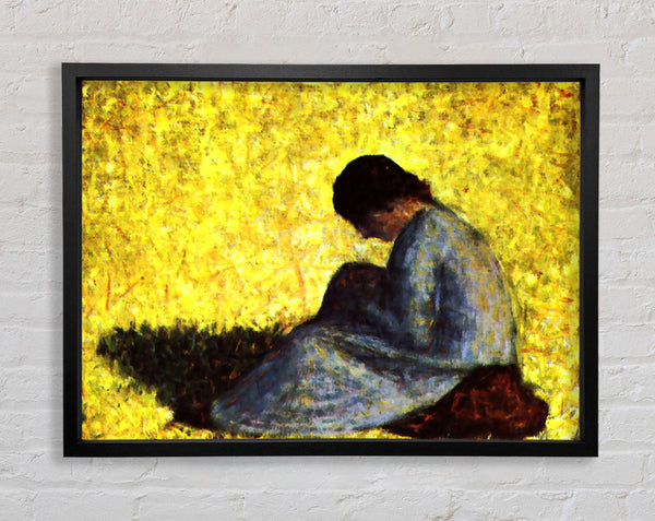 Seurat Girl Seated On The Lawn